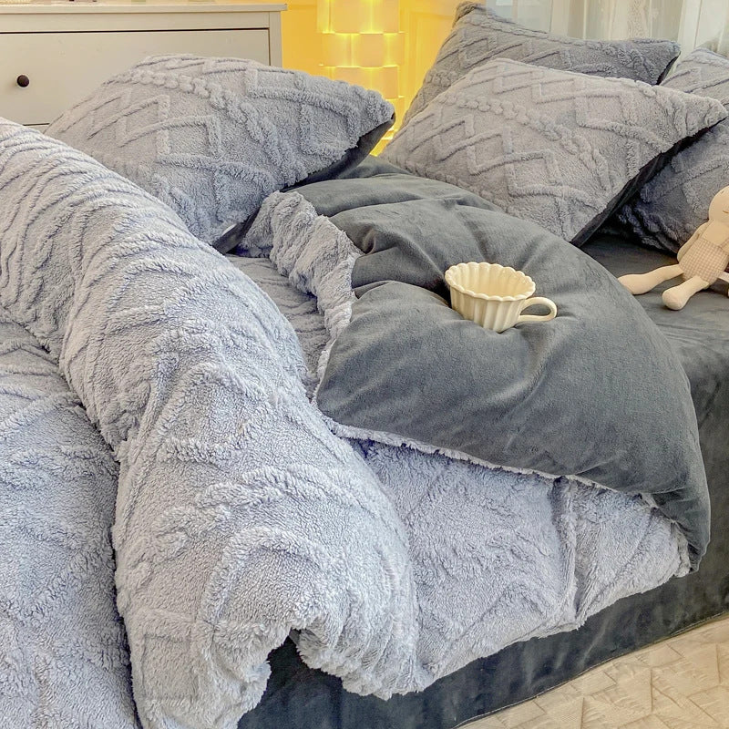 Luxury Velvet Fleece Bedding Set – Ultra Soft, Warm & Cozy