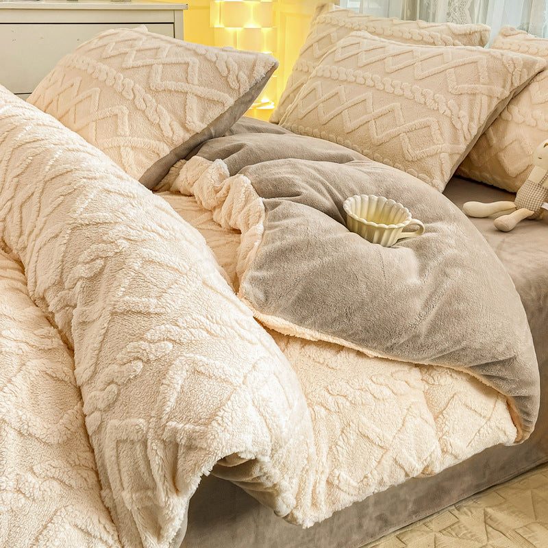 Luxury Velvet Fleece Bedding Set – Ultra Soft, Warm & Cozy