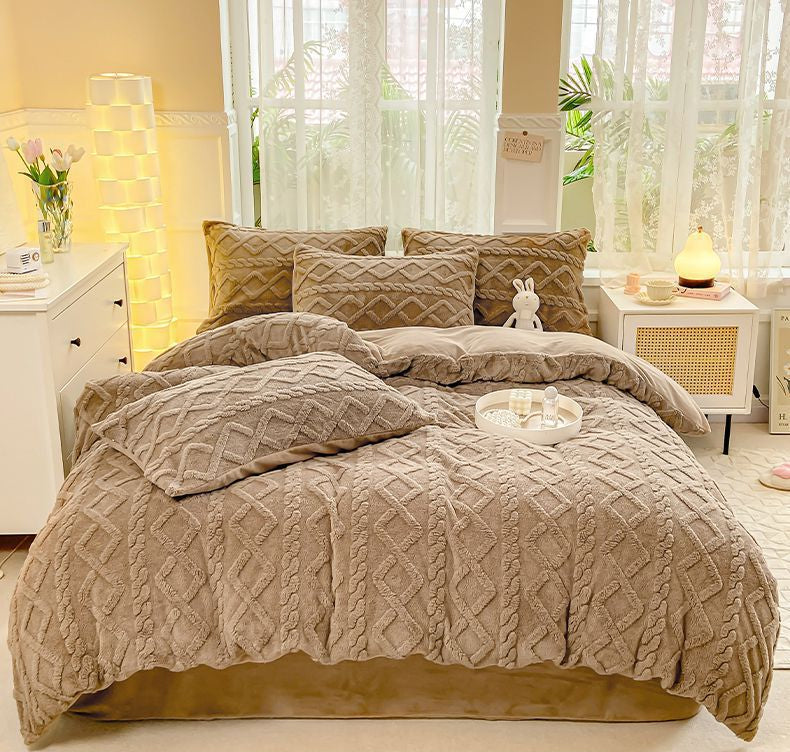 Luxury Velvet Fleece Bedding Set – Ultra Soft, Warm & Cozy
